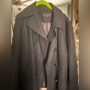 Men's Black Wool Coat